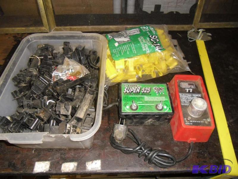 Electric Fence Supplies - Controller, Super 525 Energizer, Polytape T-Post Insulators, Tightener