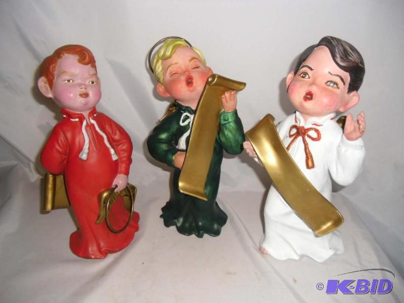 Vintage Made in Japan Christmas Mischievous Choir Boy Angels 12 tall Ceramic