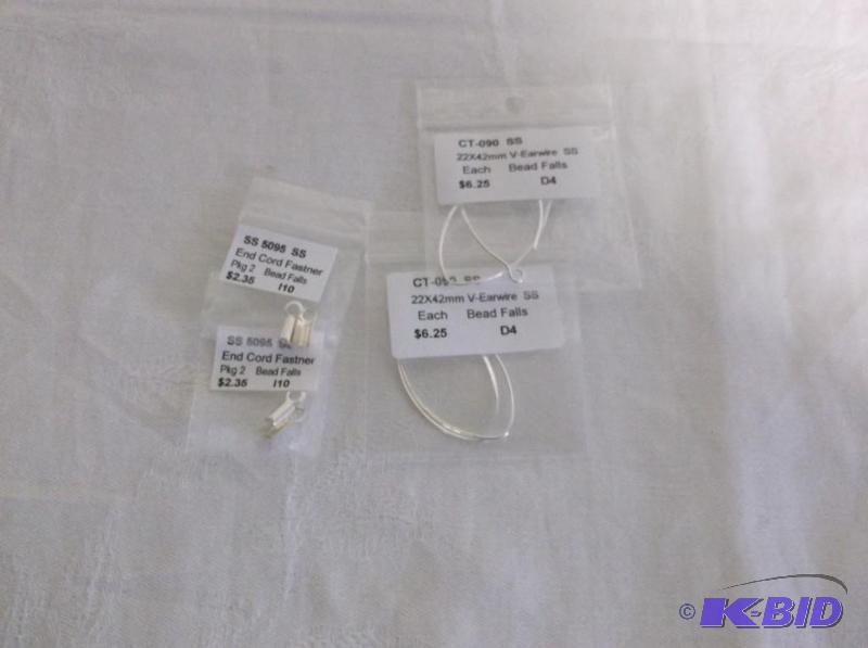 Sterling silver cord fasteners and earrings....