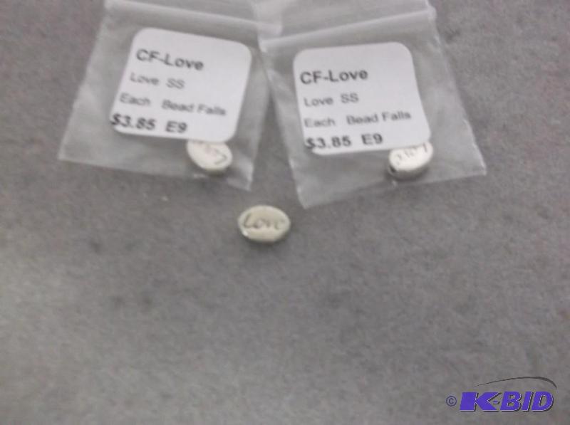 Sterling silver love charms....