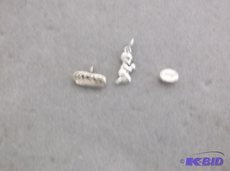 Sterling silver praying boy and courage and l...