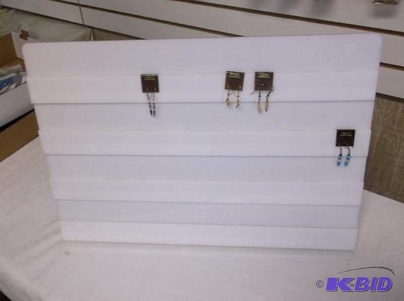 Earring rack with earrings....