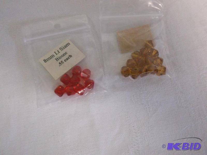 8mm Light Sian Crystals....