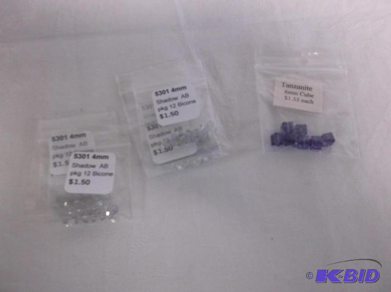 4mm Shadow AB &amp 6mm square Tazanite....