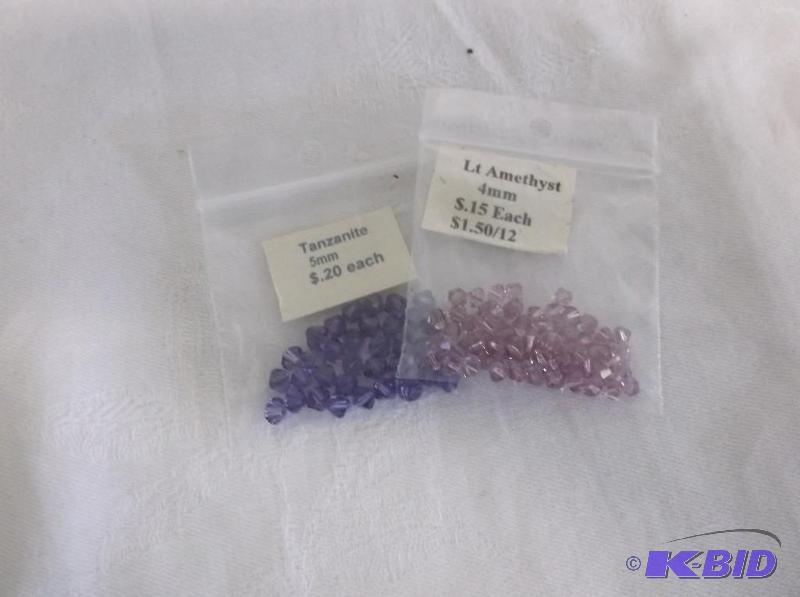 5mm Tanzanite and 4mm light Amrthyst....