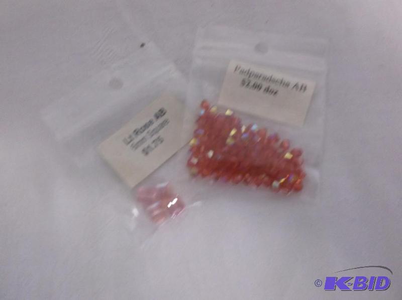 6mm Light rose square and 4mmPadparascha....