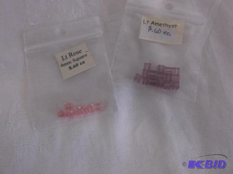 4mm Light amethyst and 4mm Light rose....