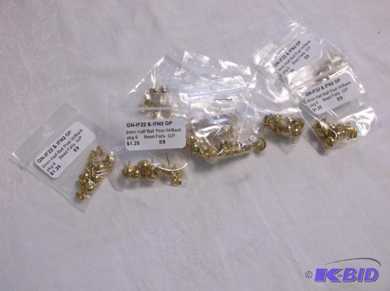 9mm 12 Ball Ear Wires With Backs....