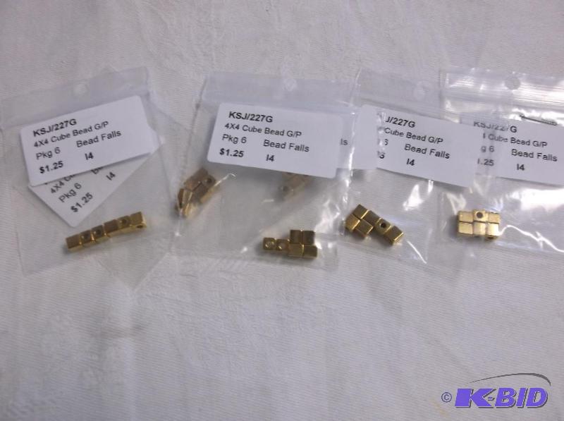4 x4 Cube Gold Spacers....