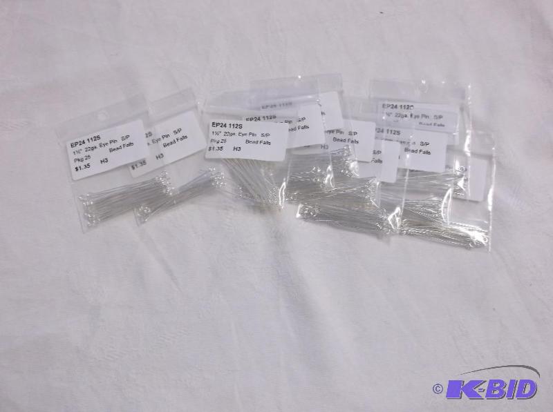 1 12 in. 22 Gauge Silver Eye Pins....