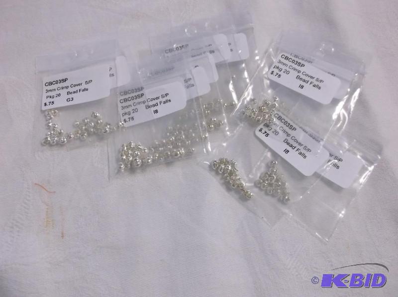 3mm Silver Crimp Covers....