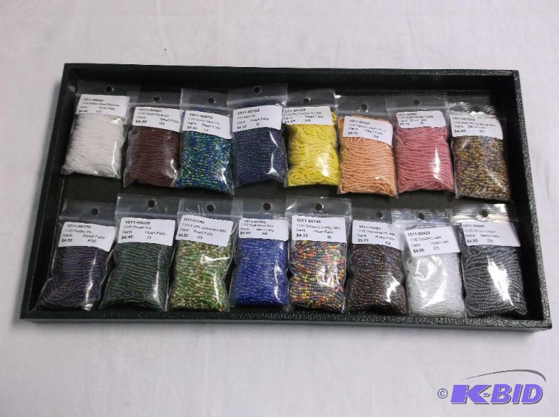 Assortment Of 110 Seed Bead Bag Hank....