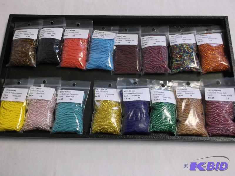 Assortment Of 110 Seed Bead Bag Hank....