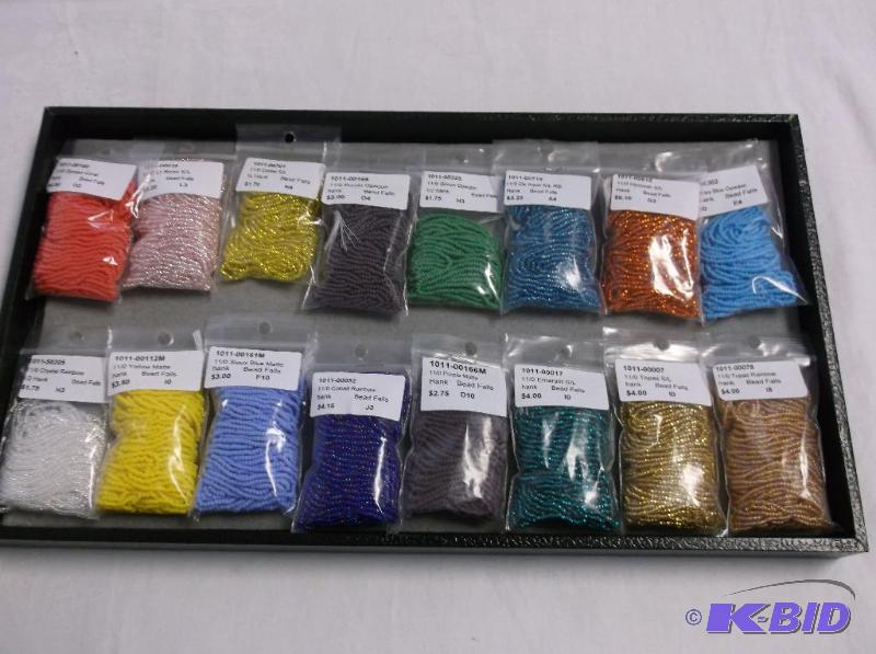 Assortment Of 110 Seed Bead Bag Hank....