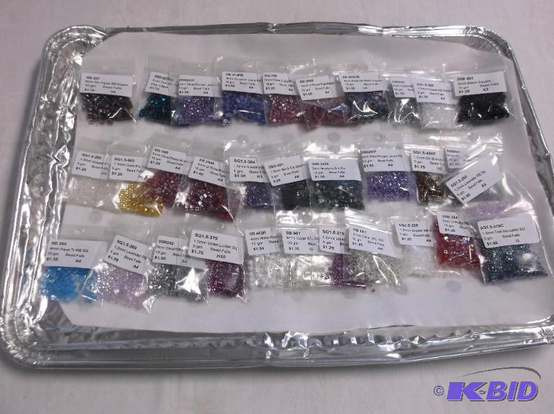 Assortment of Square Seed Beads....