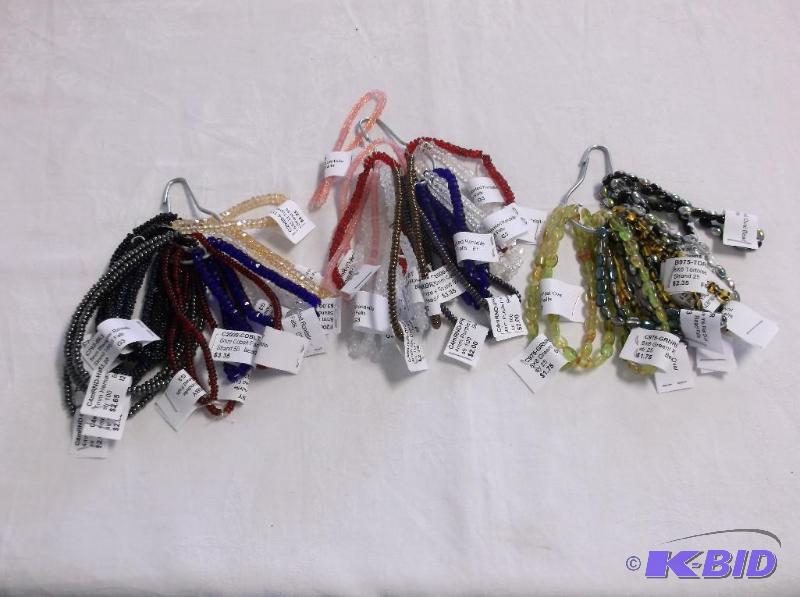 Assortment of Rondells and oval glass beads....