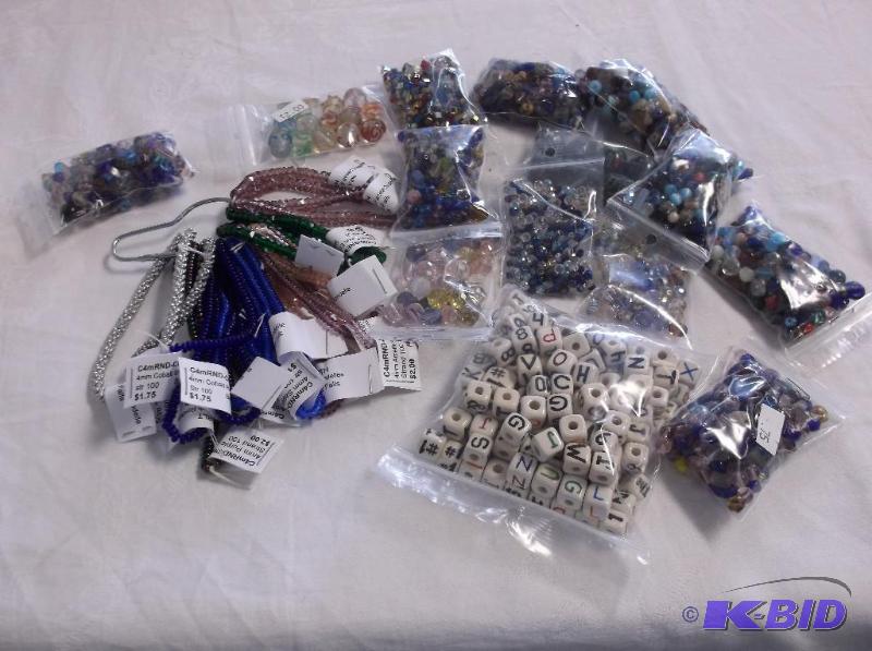 Assortment of Rondells and Glass Beads,...