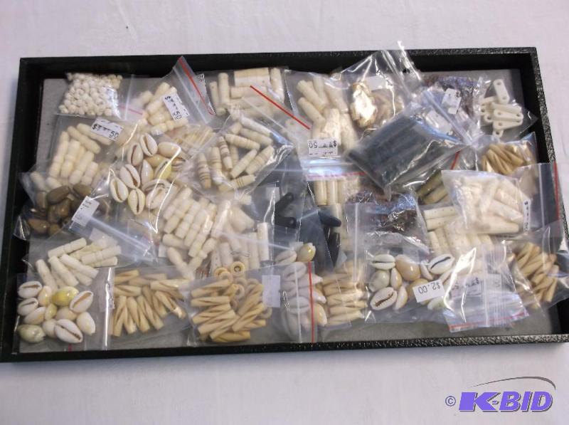 Assorted Bone, Wood and Shell Beads....