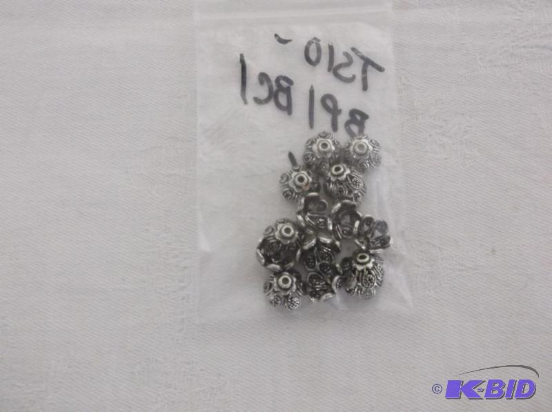 Sterling silver bead caps....