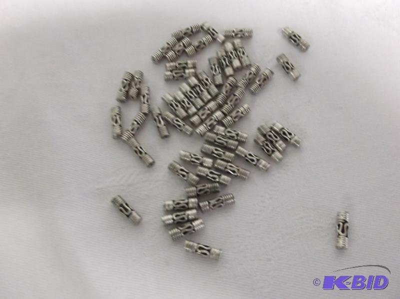 Sterling silver tube beads....