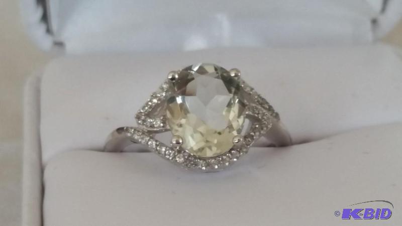 Amethyst, Sapphire & Diamond Ring