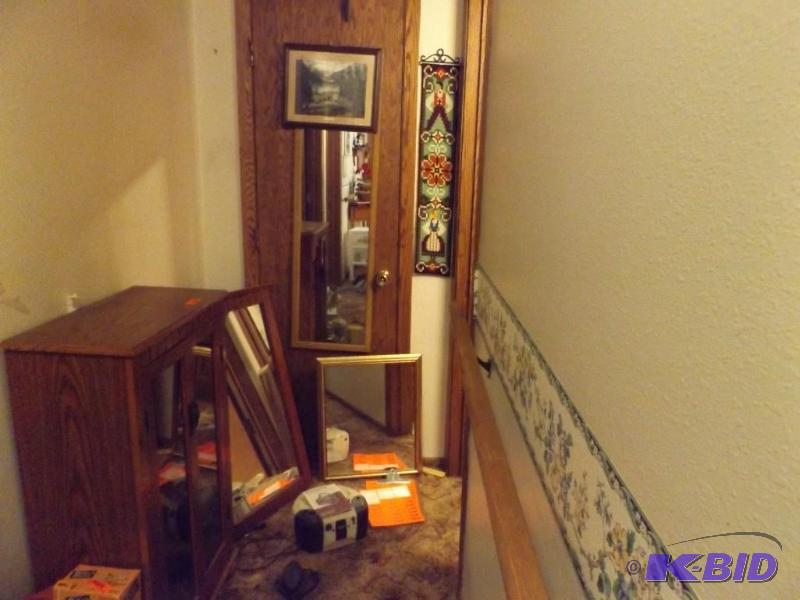 lot 100 image: 3 mirrors wall hang and cabinet stereo and ph...