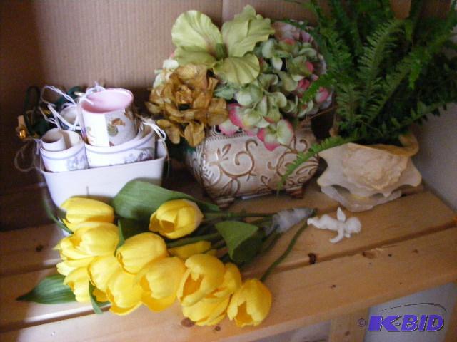 lot 136 image: Artificial Flowers and planters...