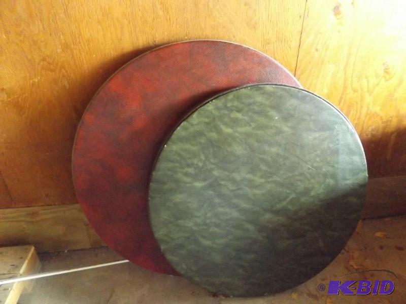 lot 159 image: Two round tables...
