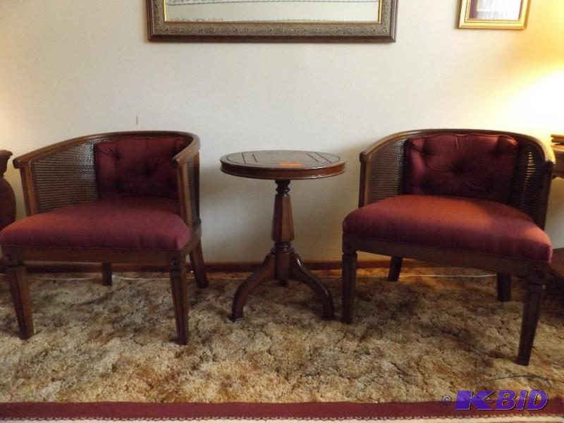 lot 3 image: chair and table set 2 chairs and one table&nb...