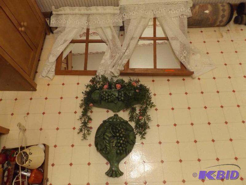 lot 52 image: 2 mirrors looking like windows green fruit th...