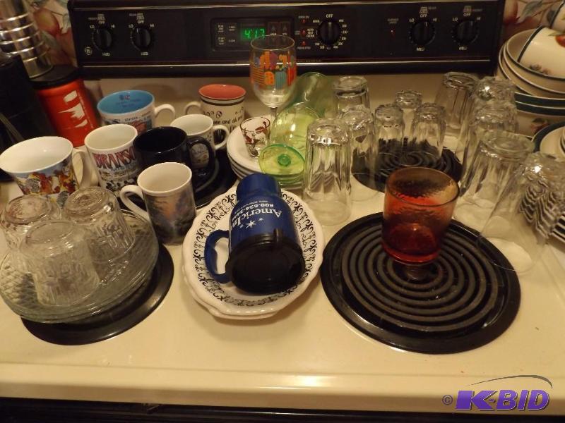lot 57 image: mics cups glasses mugs plates serving plates&...