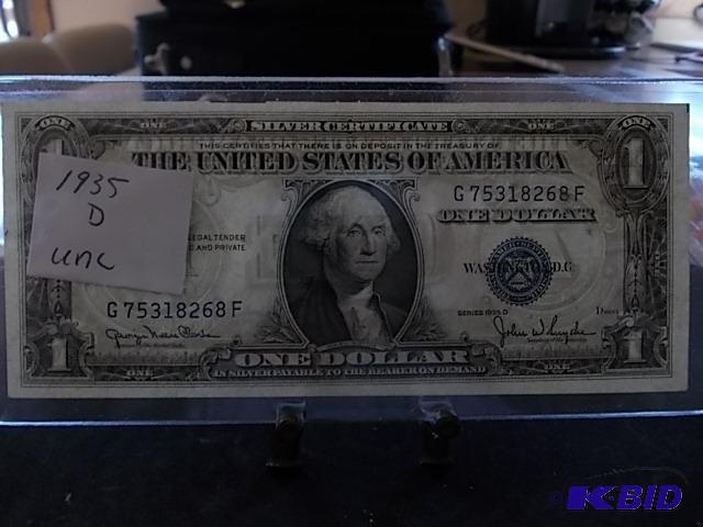 1935 D US Silver Certificate...