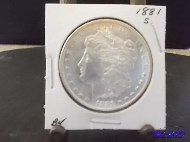 1881 S US Morgan Silver Dollar...