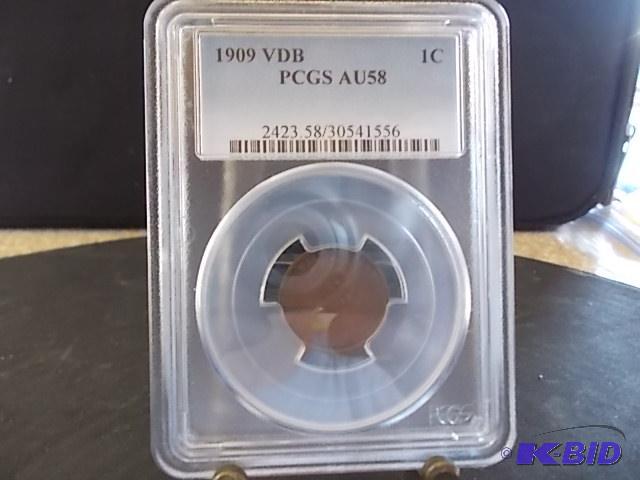 1909 VDB PCGS&nbspGraded AU 58...