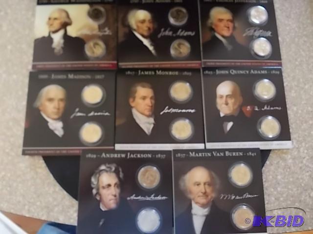 Collector Edition First 8 Presidenital Dollar...