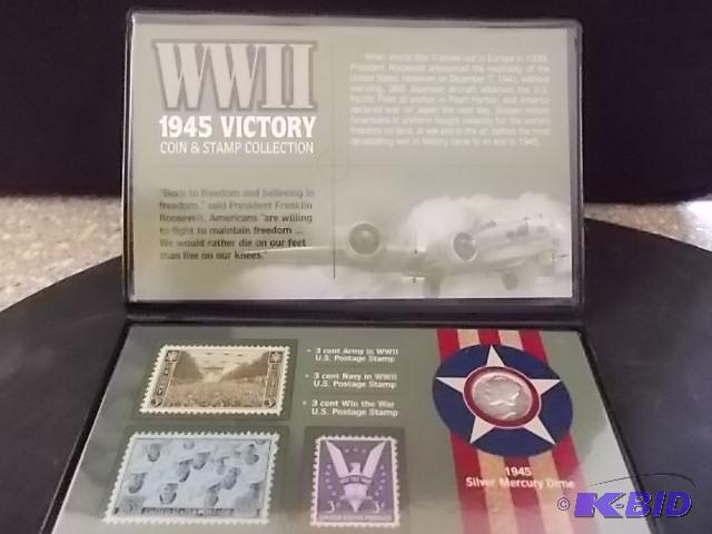 World War ll 1945 Victory Coin &amp Stamp Di...