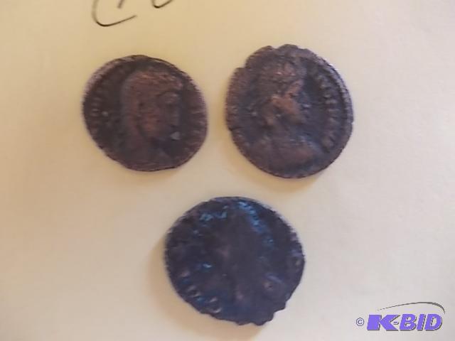 3 Old Roman Bronze Coins...