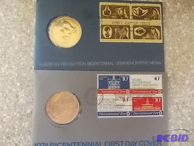 2 American Revolution First Day Cover Coins &...