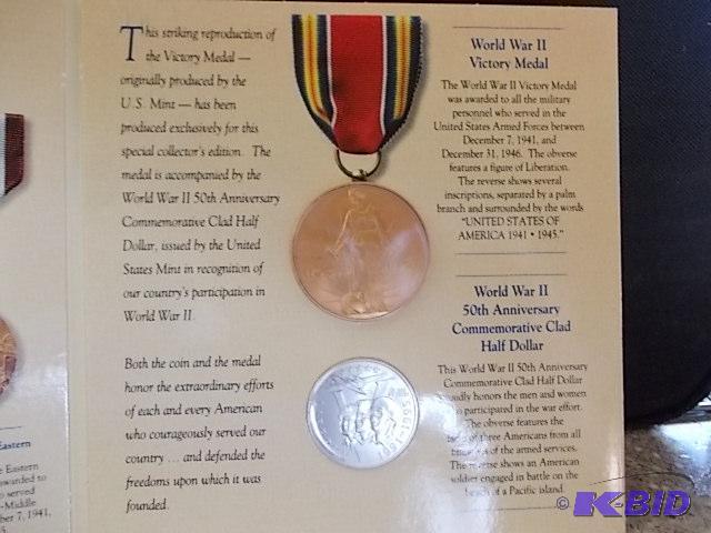 World War ll Victory Medal &amp Half Dollar ...