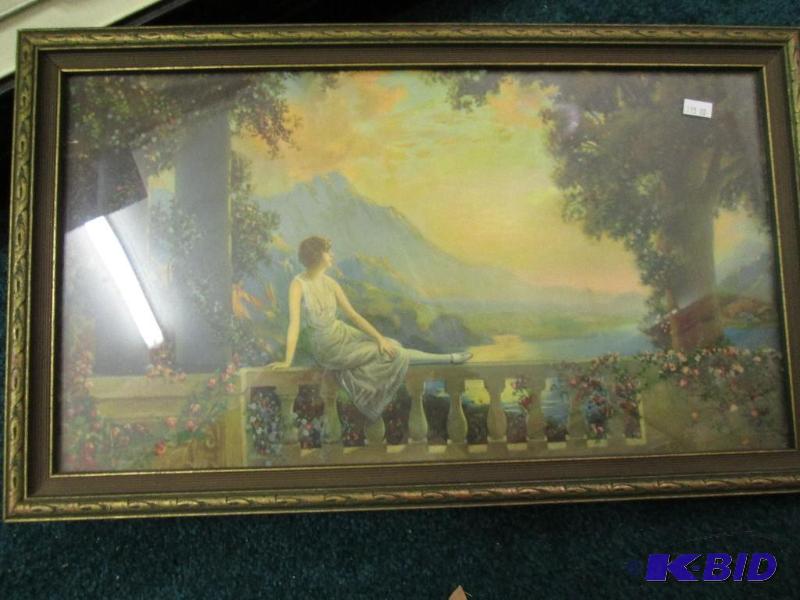 lot 12 image: Framed R Atkinson Fox print, 12 x 20 inches...