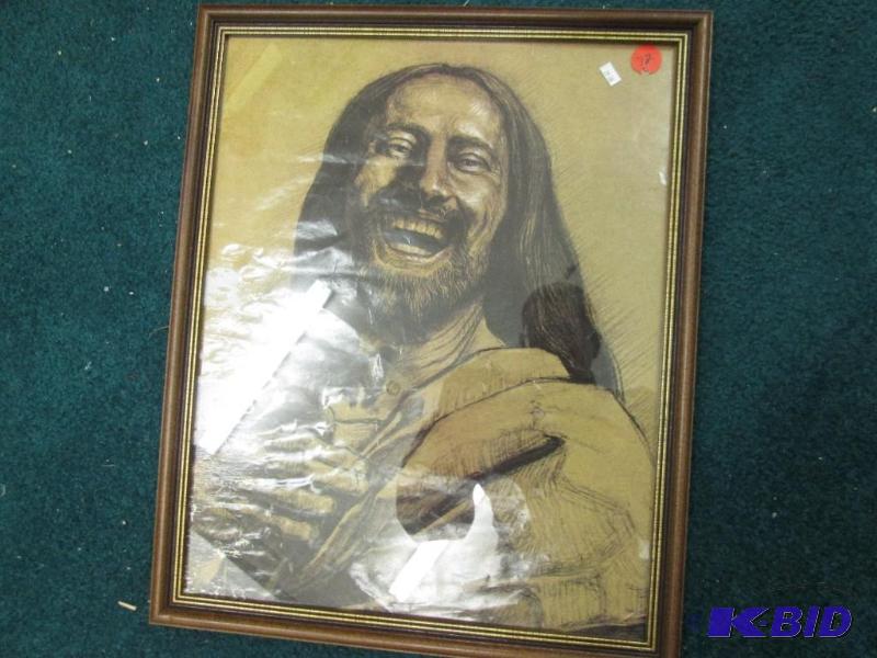 lot 20 image: Framed print, 18 x 22...