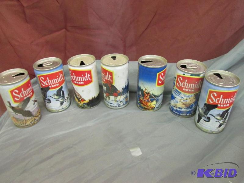 lot 31 image: Assorted Schmidt beer cans...