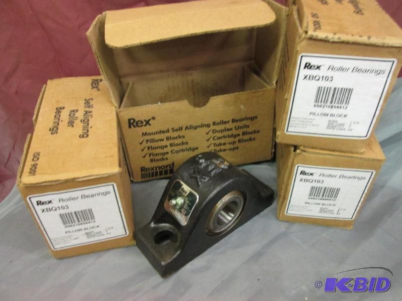 lot 51 image: Lot of 4 REX self aligning roller bearings, X...
