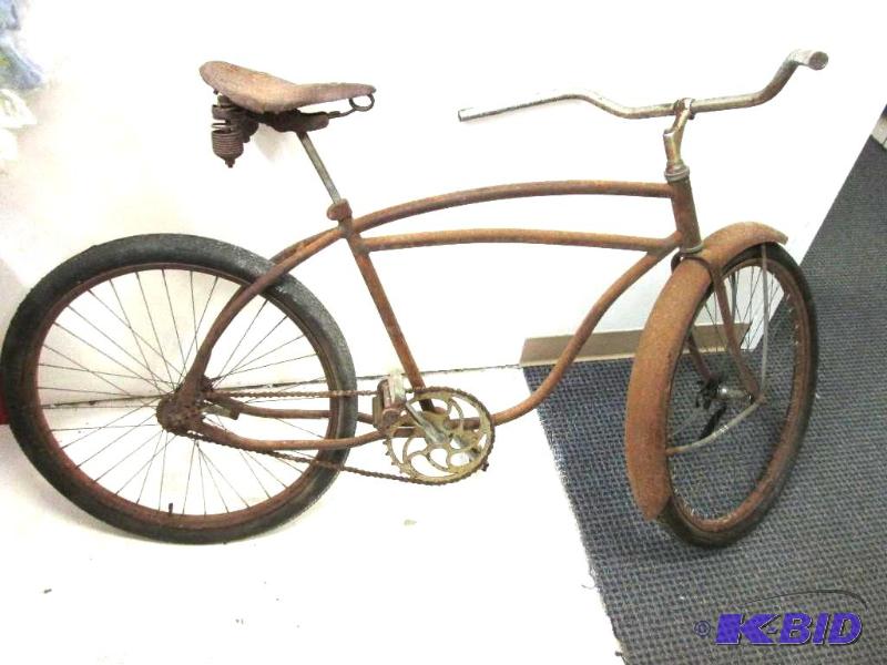 lot 55 image: Antique bicycle...