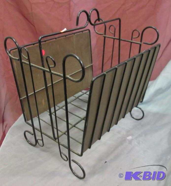 lot 70 image: Vintage magazine rack...