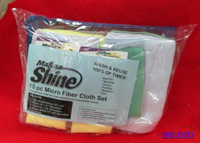 lot 124 image: Magna Shine 13 pc Micro Fiber Cloth set- 1 Ul...