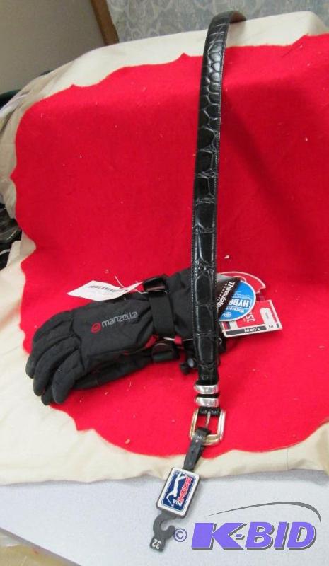 lot 135 image: PGA tour belt size 32 and black - Manzella wa...