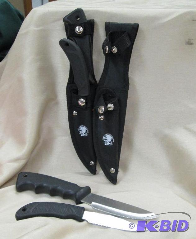 lot 40 image: Qty 2 Hunting knife sets ( has to different s...