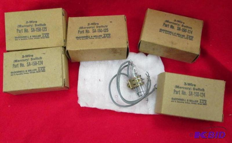 lot 42 image: Qty 6 Mercury Switchs- 3 Wire Part # SA-150-...