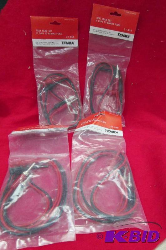 lot 48 image: Qty 4 Tenma Test Lead set IC Clips to Banana ...